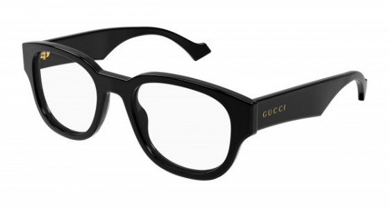 Gucci GG1429O Eyeglasses, 001 - BLACK with TRANSPARENT lenses