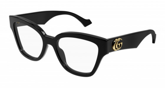 Gucci GG1424O Eyeglasses, 005 - BLACK with TRANSPARENT lenses