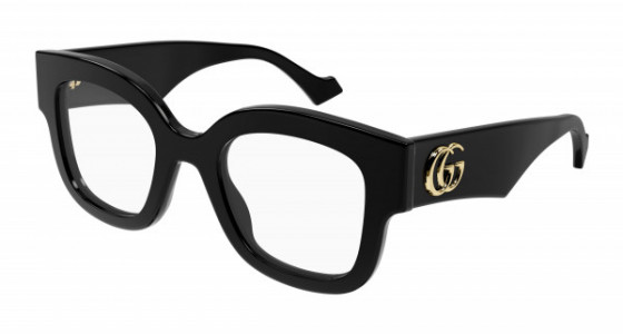 Gucci GG1423O Eyeglasses, 001 - BLACK with TRANSPARENT lenses