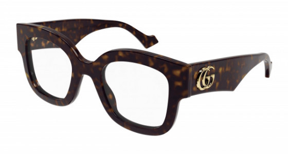 Gucci GG1423O Eyeglasses, 002 - HAVANA with TRANSPARENT lenses