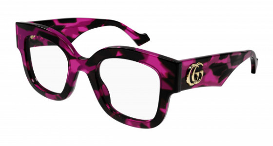 Gucci GG1423O Eyeglasses, 003 - HAVANA with TRANSPARENT lenses