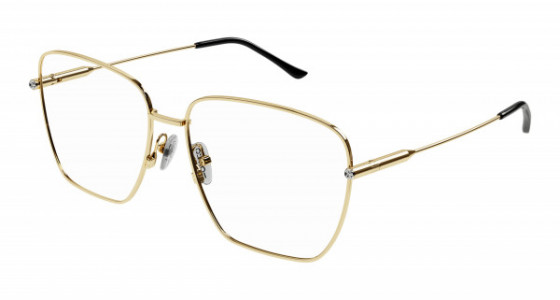Gucci GG1414O Eyeglasses, 001 - GOLD with TRANSPARENT lenses