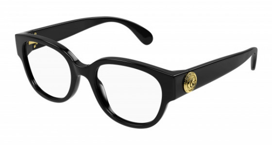 Gucci GG1411O Eyeglasses, 004 - BLACK with TRANSPARENT lenses