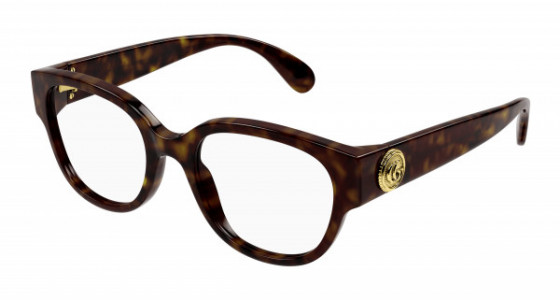 Gucci GG1411O Eyeglasses, 005 - HAVANA with TRANSPARENT lenses