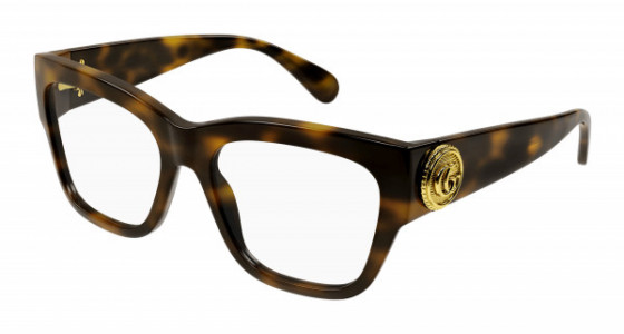 Gucci GG1410O Eyeglasses, 003 - HAVANA with TRANSPARENT lenses