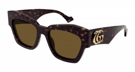 Gucci GG1422S Sunglasses, 003 - HAVANA with BROWN lenses