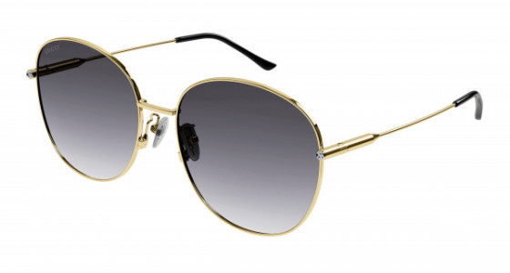 Gucci GG1416SK Sunglasses, 001 - GOLD with GREY lenses