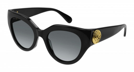 Gucci GG1408S Sunglasses, 001 - BLACK with GREY lenses