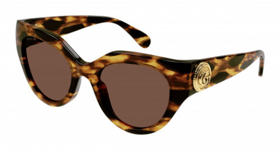 Gucci GG1408S Sunglasses, 002 - HAVANA with BROWN lenses