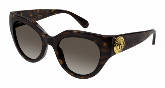 Gucci GG1408S Sunglasses, 003 - HAVANA with BROWN lenses