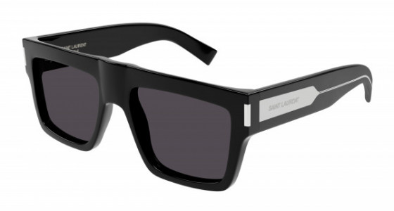 Saint Laurent SL 628 Sunglasses, 001 - BLACK with CRYSTAL temples and BLACK lenses