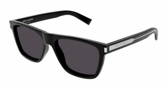 Saint Laurent SL 619 Sunglasses, 001 - BLACK with CRYSTAL temples and BLACK lenses