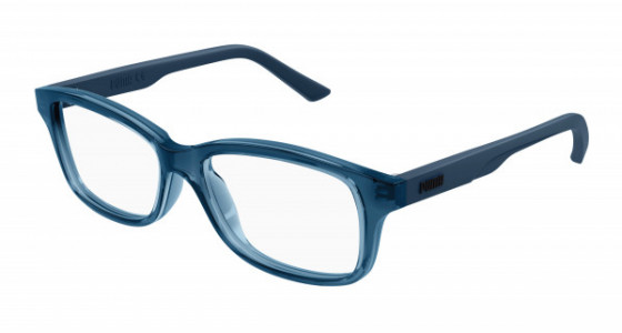 Puma PJ0072OA Eyeglasses, 003 - BLUE with TRANSPARENT lenses
