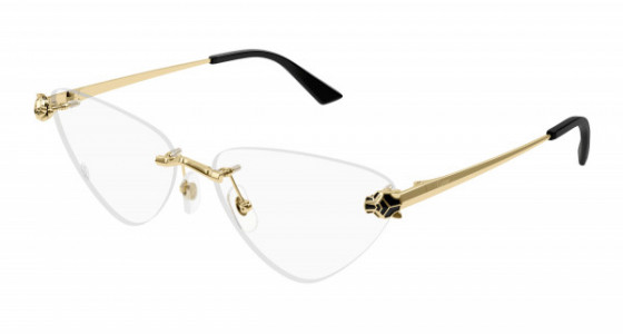 Cartier CT0448O Eyeglasses, 001 - GOLD with TRANSPARENT lenses