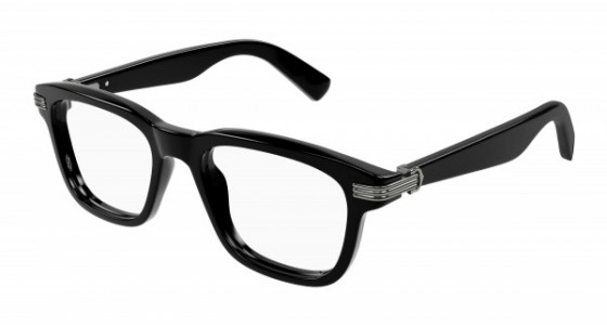Cartier CT0444O Eyeglasses, 005 - BLACK with TRANSPARENT lenses