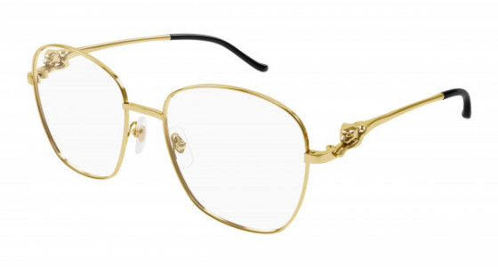 Cartier CT0371O Eyeglasses, 001 - GOLD with TRANSPARENT lenses