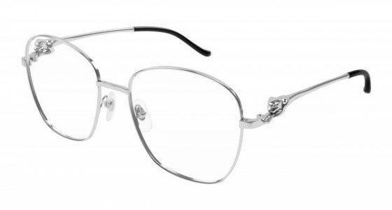 Cartier CT0371O Eyeglasses, 002 - SILVER with TRANSPARENT lenses