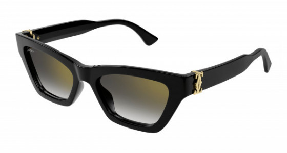 Cartier CT0437S Sunglasses, 001 - BLACK with GREY lenses