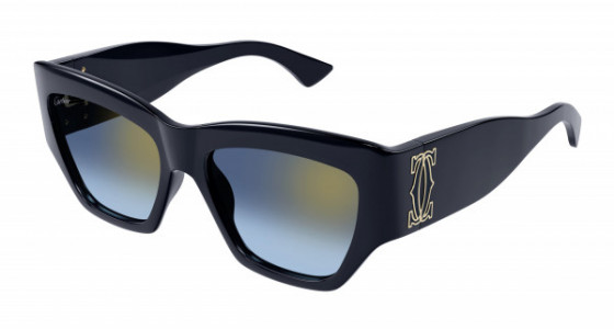 Cartier CT0435S Sunglasses, 004 - BLUE with BLUE lenses