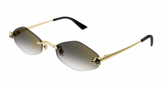 Cartier CT0433S Sunglasses, 001 - GOLD with GREY lenses