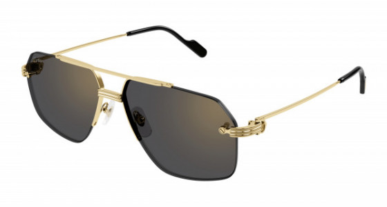 Cartier CT0426S Sunglasses, 001 - GOLD with GREY lenses