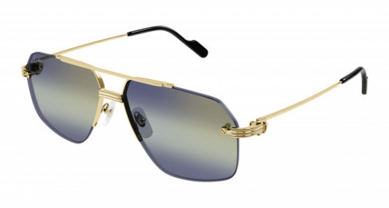 Cartier CT0426S Sunglasses, 003 - GOLD with VIOLET lenses