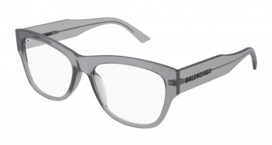 Balenciaga BB0309O Eyeglasses, 005 - GREY with TRANSPARENT lenses