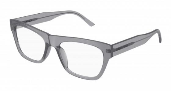 Balenciaga BB0308O Eyeglasses, 005 - GREY with TRANSPARENT lenses