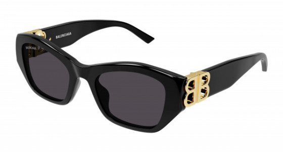 Balenciaga BB0311SK Sunglasses, 001 - BLACK with GREY lenses