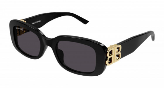 Balenciaga BB0310SK Sunglasses, 001 - BLACK with GREY lenses