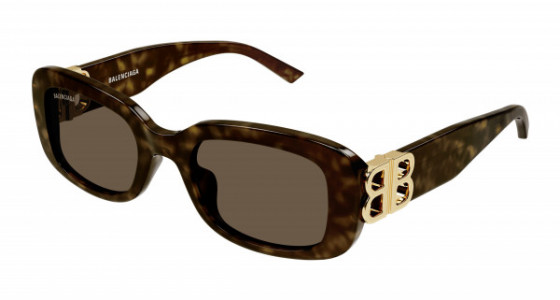Balenciaga BB0310SK Sunglasses, 002 - HAVANA with BROWN lenses