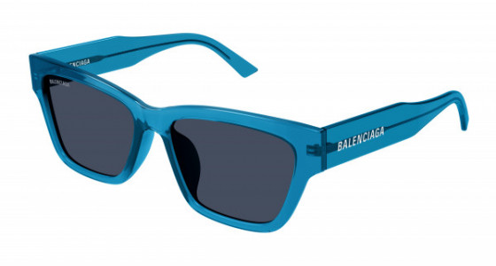 Balenciaga BB0307SA Sunglasses, 004 - BLUE with BLUE lenses