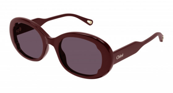 Chloé CH0197S Sunglasses, 004 - BURGUNDY with VIOLET lenses