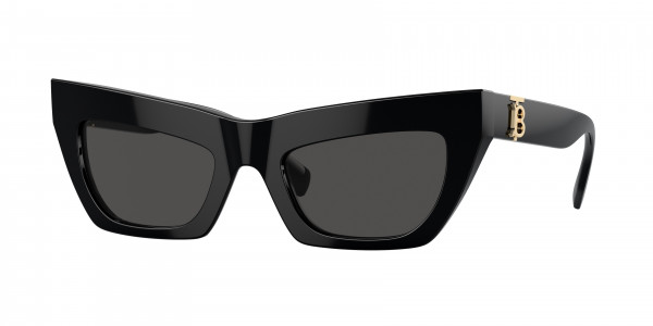 Burberry BE4405 Sunglasses, 300187 BLACK DARK GREY (BLACK)
