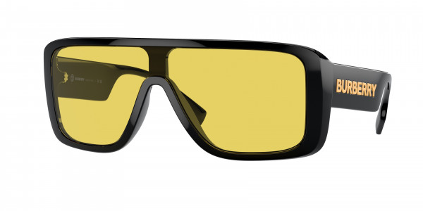 Burberry BE4401U Sunglasses, 300185 BLACK YELLOW (BLACK)