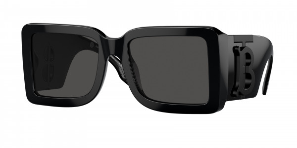 Burberry BE4406U Sunglasses, 409387 BLACK DARK GREY (BLACK)