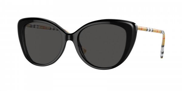 Burberry BE4407 Sunglasses, 385387 BLACK DARK GREY (BLACK)