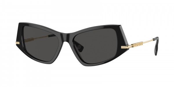 Burberry BE4408 Sunglasses, 300187 BLACK DARK GREY (BLACK)