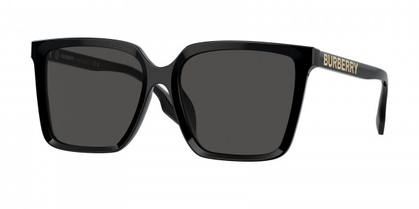Burberry BE4411D Sunglasses, 300187 BLACK DARK GREY (BLACK)