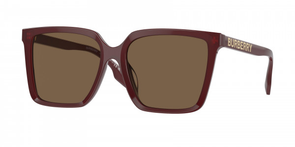 Burberry BE4411D Sunglasses, 402273 BORDEAUX DARK BROWN (RED)