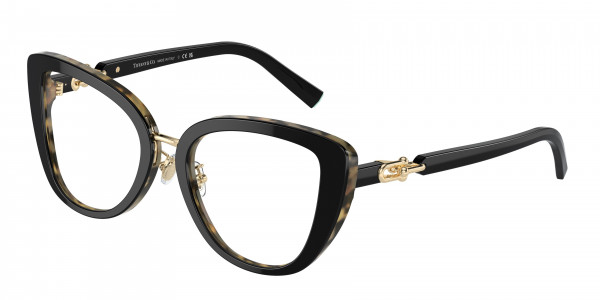 Tiffany & Co. TF2242F Eyeglasses, 8256 BLACK ON YELLOW HAVANA (BLACK)