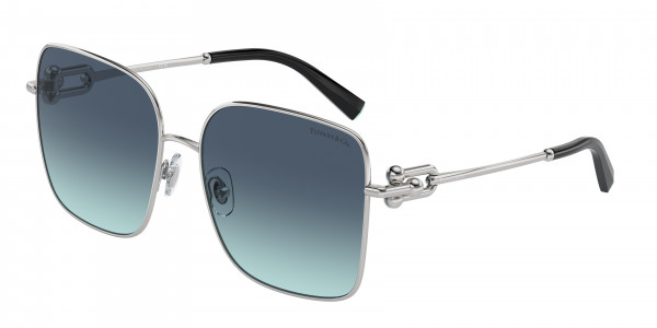 Tiffany & Co. TF3094 Sunglasses, 60019S SILVER AZURE GRADIENT BLUE (SILVER)