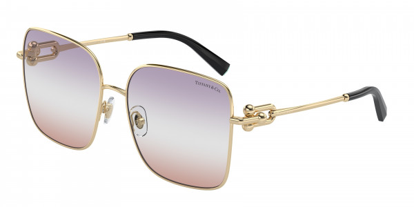 Tiffany & Co. TF3094 Sunglasses, 6199EL PALE GOLD TRIGRADIENT FUXIA PI (GOLD)
