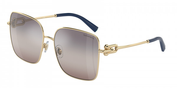 Tiffany & Co. TF3094 Sunglasses, 6200MZ PALE GOLD TRIGRANDIENT BLUE BR (GOLD)