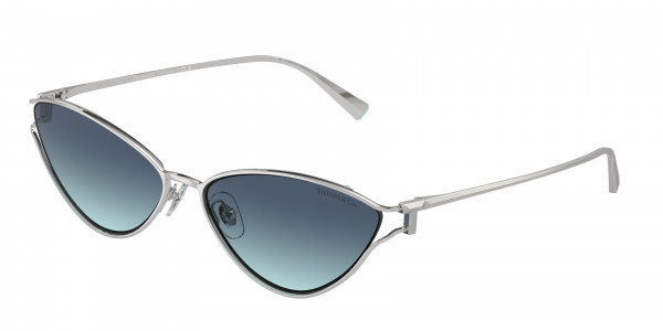 Tiffany & Co. TF3095 Sunglasses, 60019S SILVER AZURE GRADIENT BLUE (SILVER)