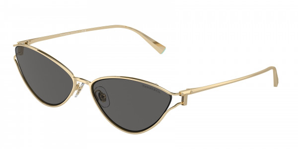 Tiffany & Co. TF3095 Sunglasses, 6021S4 PALE GOLD DARK GREY (GOLD)