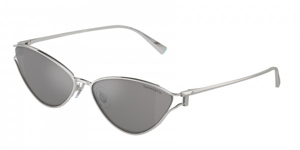 Tiffany & Co. TF3095 Sunglasses, 61956G SILVER LIGHT GREY MIRROR SILVE (SILVER)