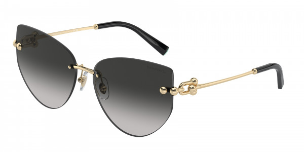 Tiffany & Co. TF3096 Sunglasses, 60213C PALE GOLD GREY GRADIENT (GOLD)