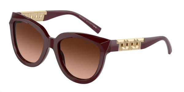 Tiffany & Co. TF4215F Sunglasses, 83895M BURGUNDY PINK GRADIENT GREY (VIOLET)