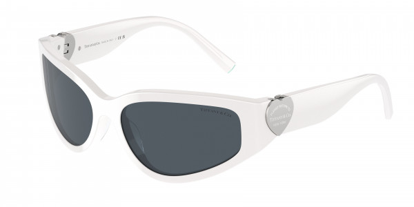 Tiffany & Co. TF4217 Sunglasses, 839287 BRIGHT WHITE DARK GREY (WHITE)